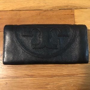 Tory Burch Black leather wallet